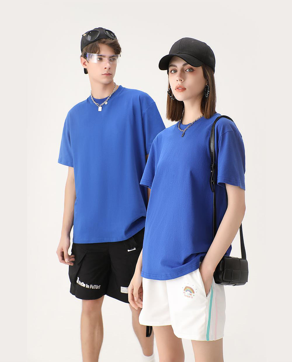 Crew Neck; 230g Heavyweight T-Shirt American XL 100% Pure Cotton Studentple Style White Short Sleeve