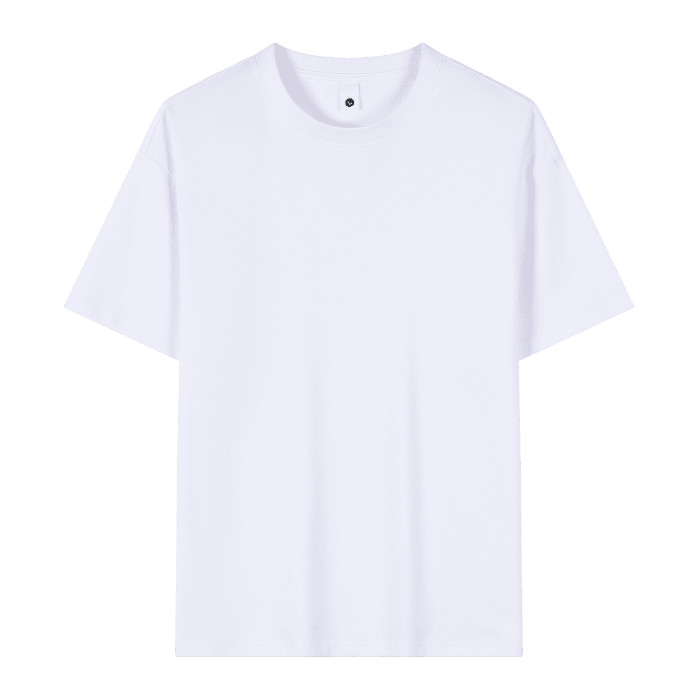 Crew Neck; 230g Heavyweight T-Shirt Men's Short Sleeve Summer General Use XL Size Non-Shrink Non-Tear Loose Half Sleeve