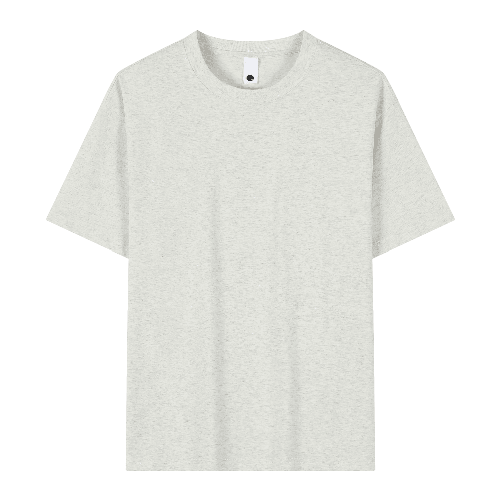 Crew Neck; 230g Heavyweight T-Shirt Men's Short Sleeve Summer General Use XL Size Non-Shrink Non-Tear Loose Half Sleeve