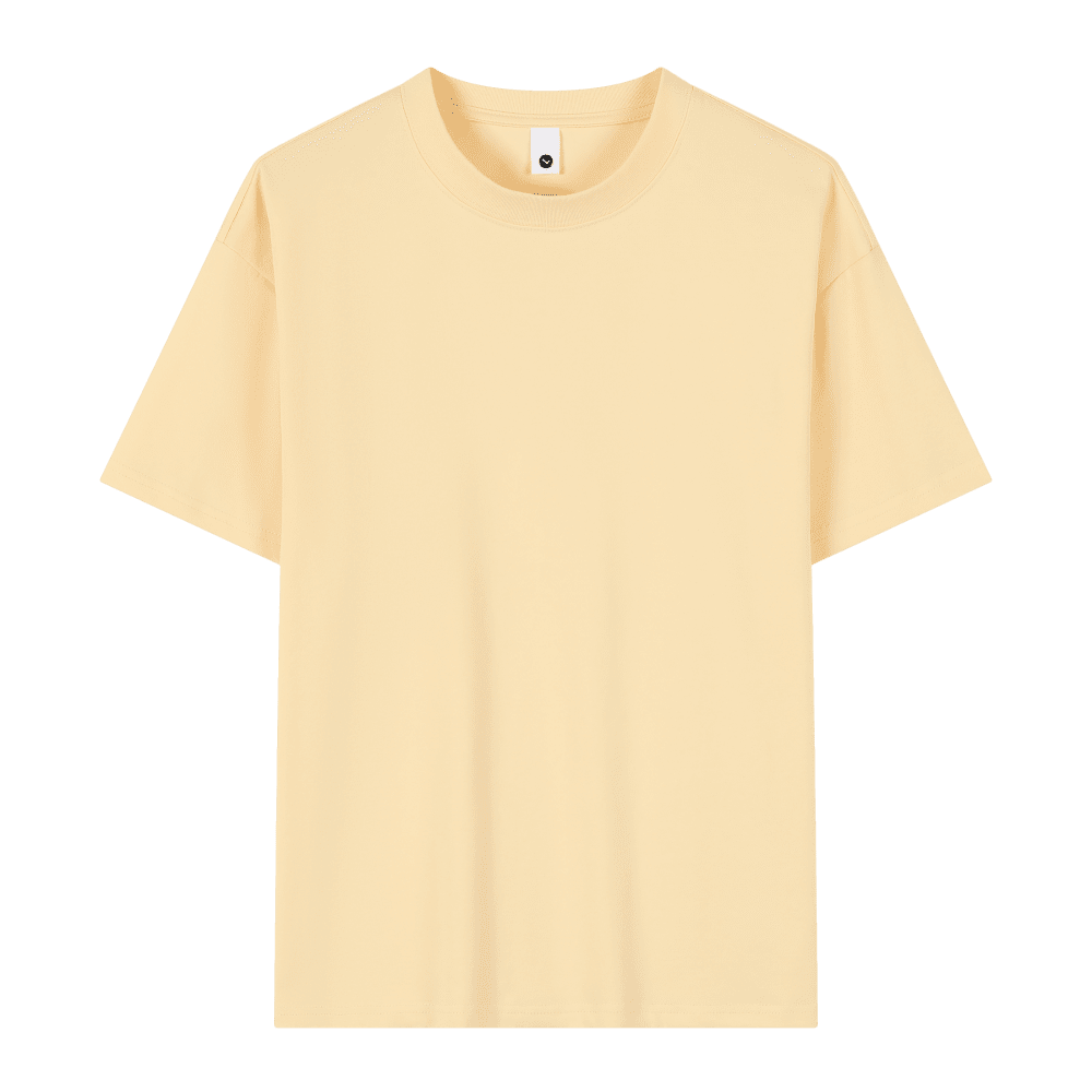 Crew Neck; 230g Heavyweight T-Shirt Men's Short Sleeve Summer General Use XL Size Non-Shrink Non-Tear Loose Half Sleeve