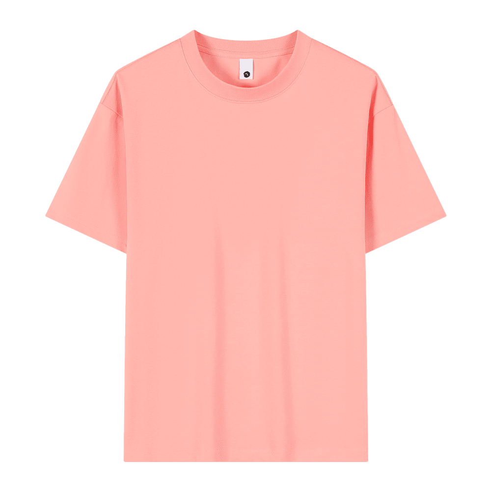 Crew Neck; 230g Heavyweight T-Shirt Men's Short Sleeve Summer General Use XL Size Non-Shrink Non-Tear Loose Half Sleeve