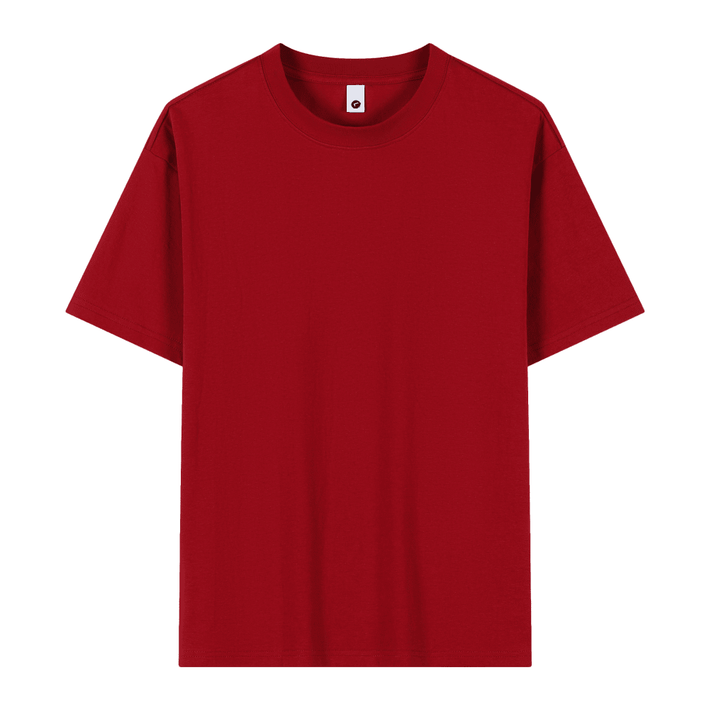 Crew Neck; 230g Heavyweight T-Shirt Men's Short Sleeve Summer General Use XL Size Non-Shrink Non-Tear Loose Half Sleeve