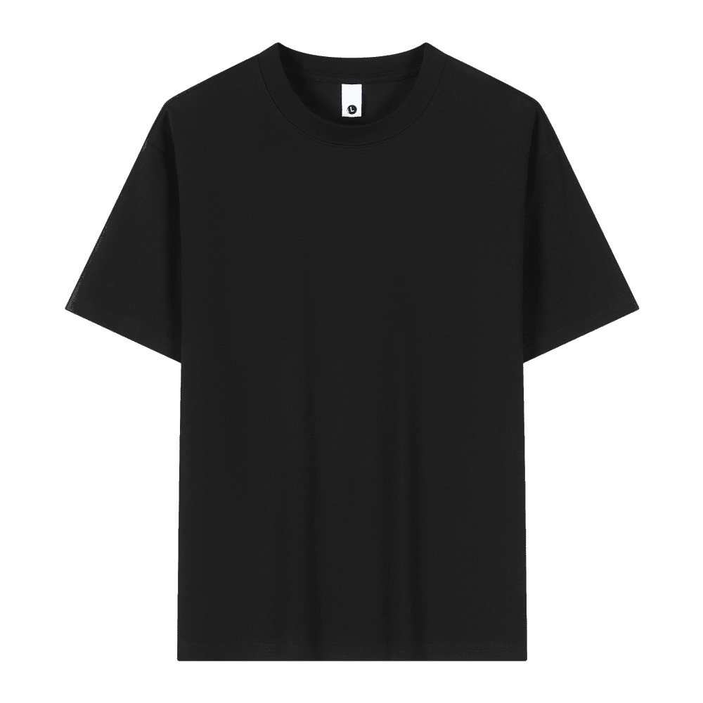 Crew Neck; 230g Heavyweight T-Shirt Men's Short Sleeve Summer General Use XL Size Non-Shrink Non-Tear Loose Half Sleeve