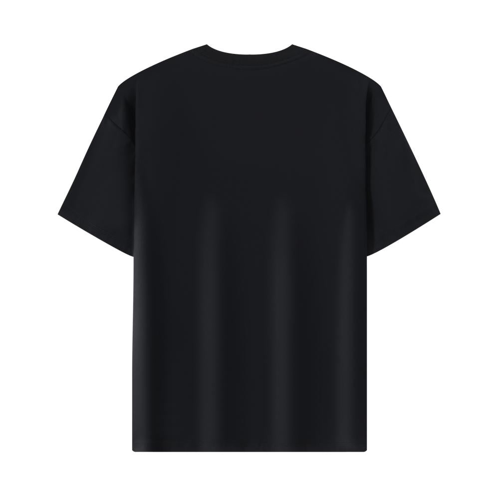 235g 32-piece crew neck short sleeve; Ice silk stretch T-shirt white short sleeve men's summer 2025 fashion new American hot-selling top