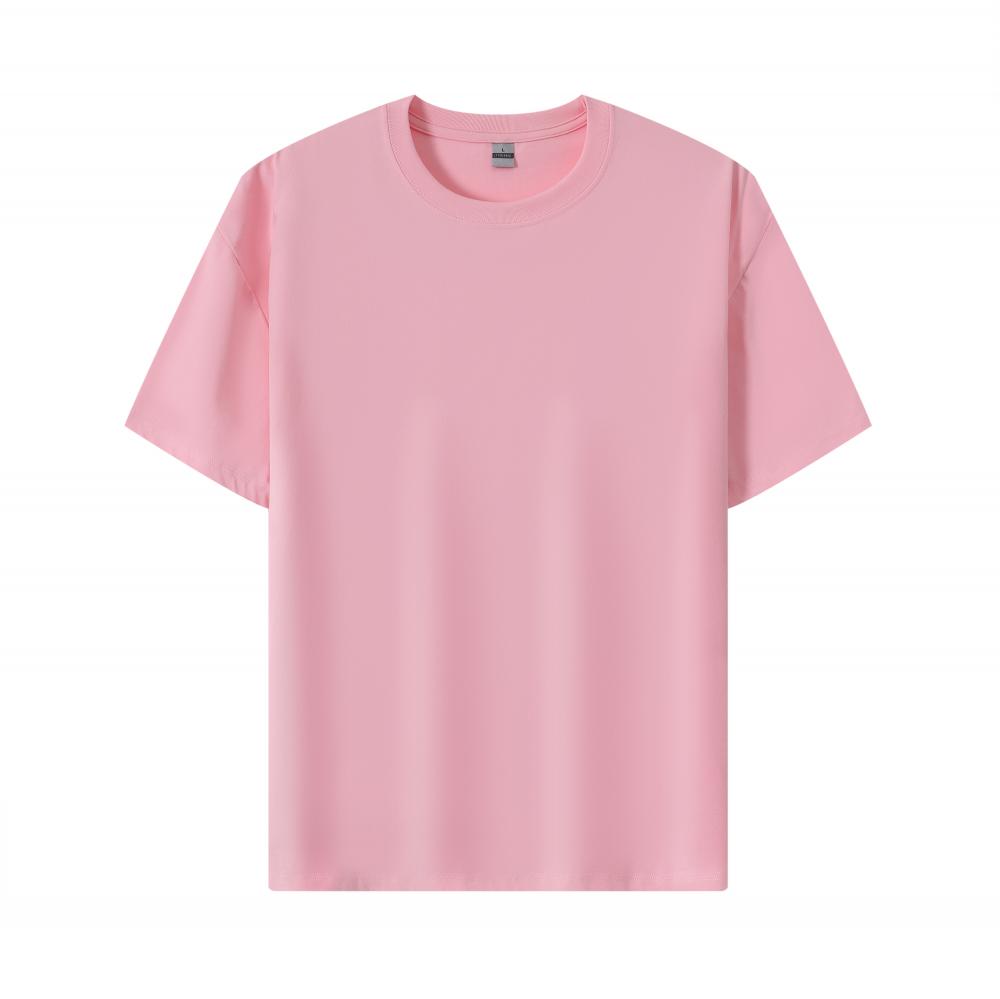 235g 32-piece crew neck short sleeve; Ice silk stretch T-shirt white short sleeve men's summer 2025 fashion new American hot-selling top