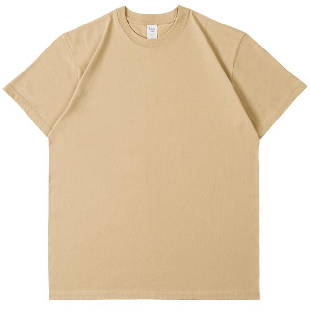 Crew Neck; 230g Heavyweight T-Shirt American XL 100% Pure Cotton Studentple Style White Short Sleeve