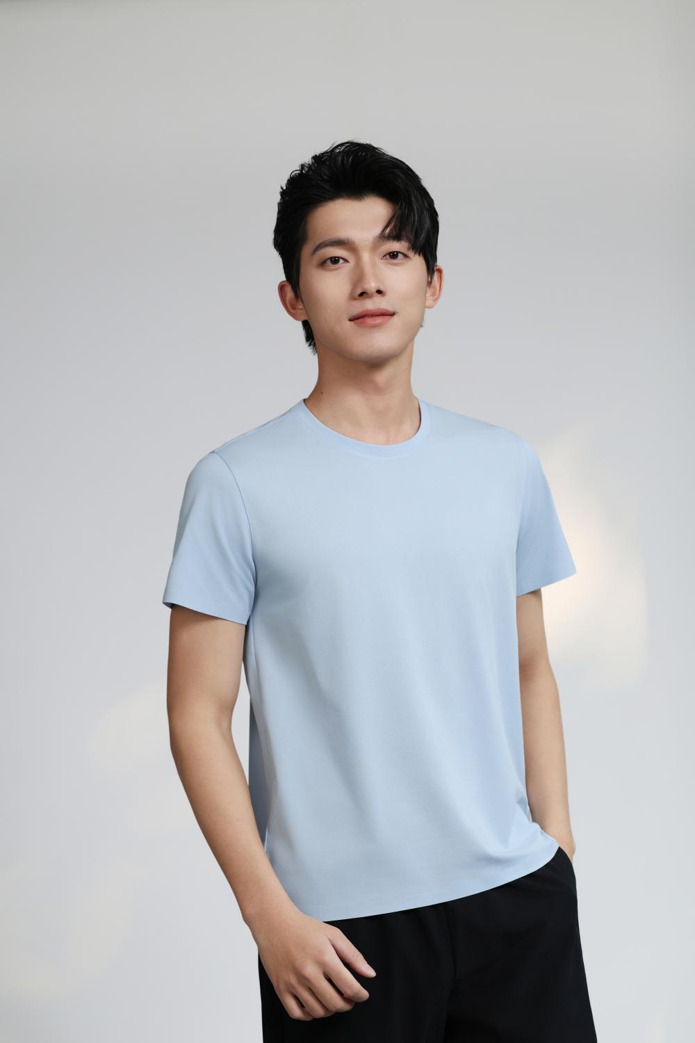 Crew Neck; Quick-Dry Polyester Men's Short Sleeve 2025 Hot Sale Street Fashion Studentple Style Half Sleeve