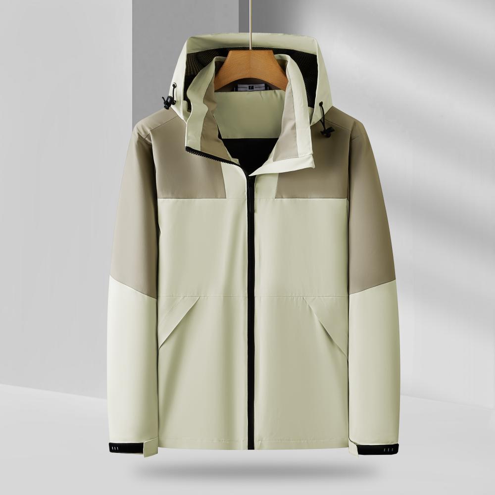 280gFashionable outdoor leisure hooded color-blocked single-layer plus-size down jacket (thin)able hat 2025 fashion trend new style