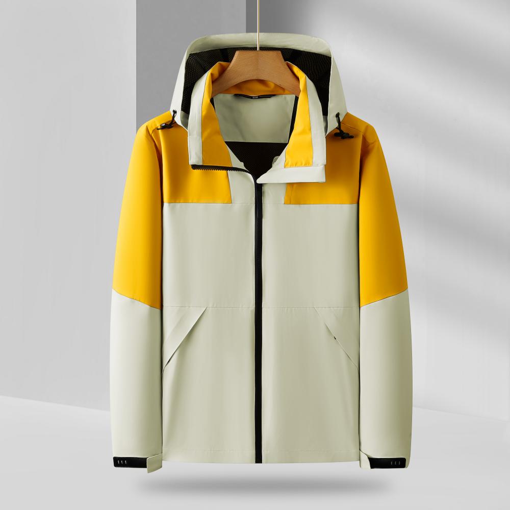 280gFashionable outdoor leisure hooded color-blocked single-layer plus-size down jacket (thin)able hat 2025 fashion trend new style