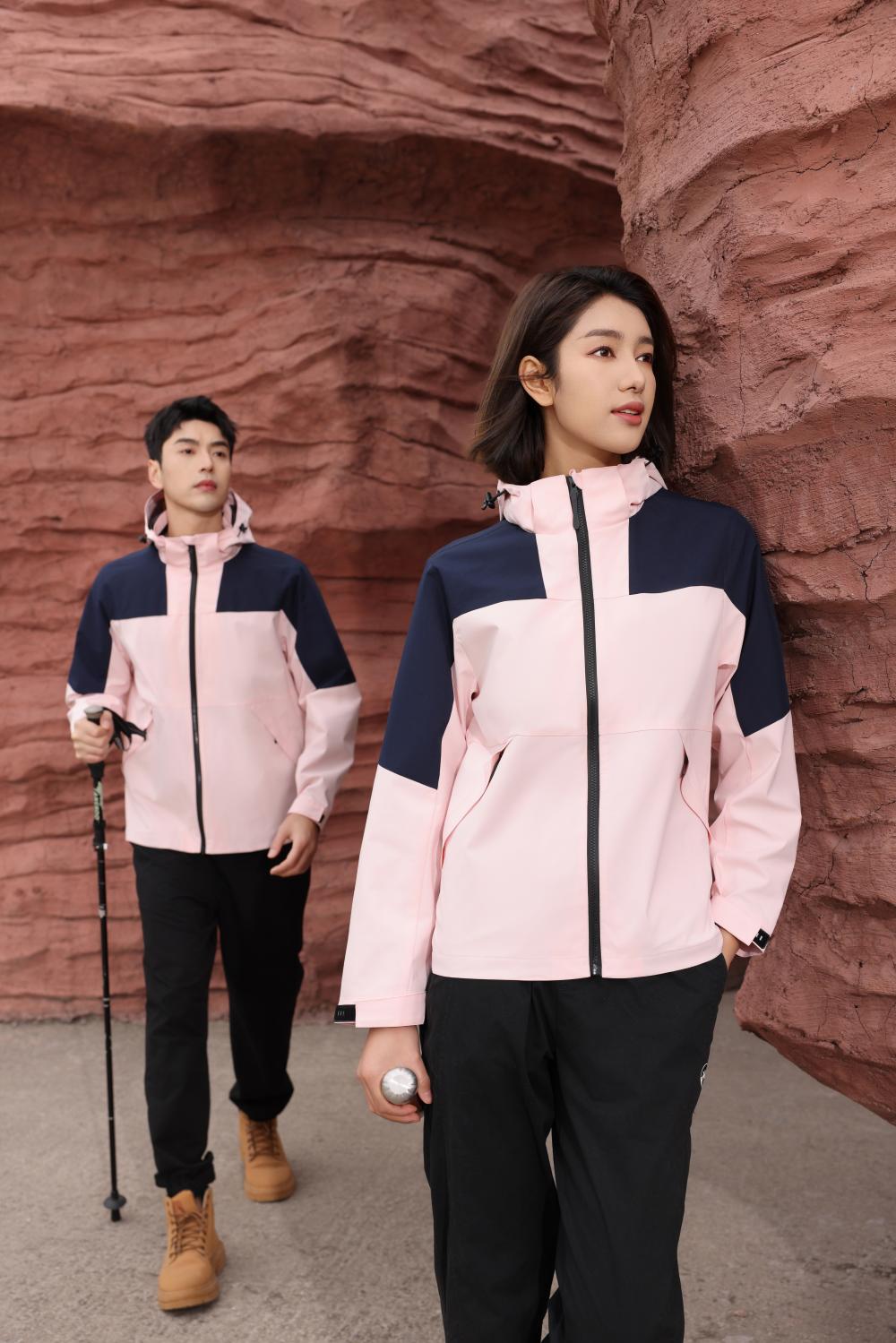 280gFashionable outdoor leisure hooded color-blocked single-layer plus-size down jacket (thin)able hat 2025 fashion trend new style