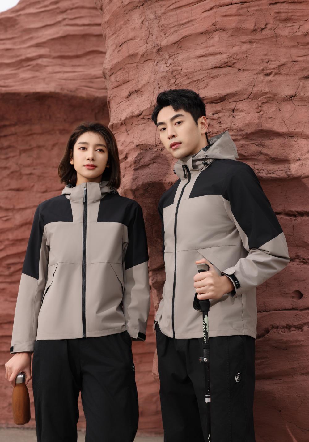 280gFashionable outdoor leisure hooded color-blocked single-layer plus-size down jacket (thin)able hat 2025 fashion trend new style