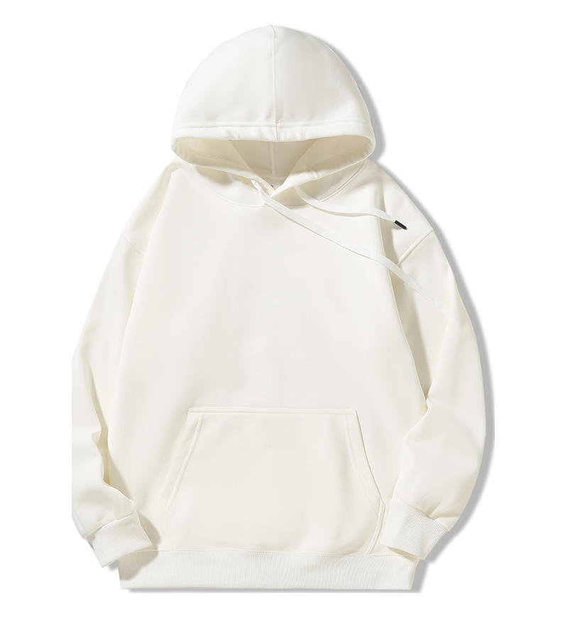 Hoodie; 400g heavyweight micro drop shoulder silver fox fleece men's autumn and winter long sleeve American loose sweatshirt