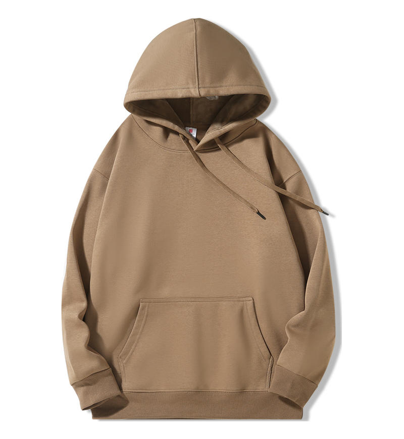 Hoodie; 400g heavyweight micro drop shoulder silver fox fleece men's autumn and winter long sleeve American loose sweatshirt