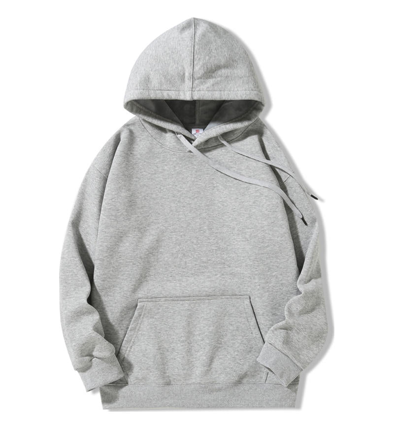 Hoodie; 400g heavyweight micro drop shoulder silver fox fleece men's autumn and winter long sleeve American loose sweatshirt