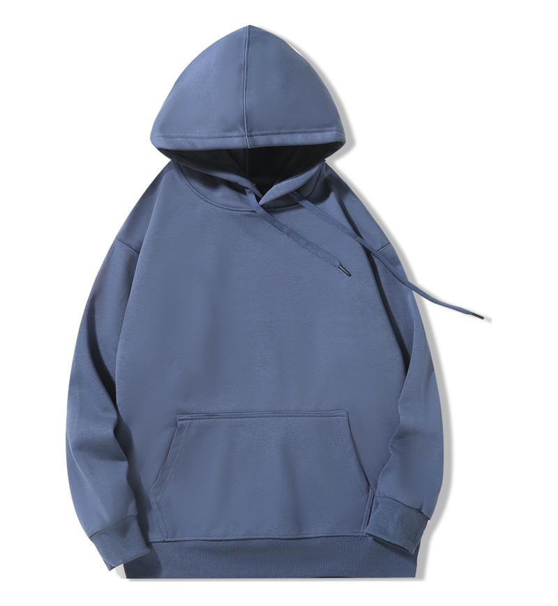 Hoodie; 400g heavyweight micro drop shoulder silver fox fleece men's autumn and winter long sleeve American loose sweatshirt