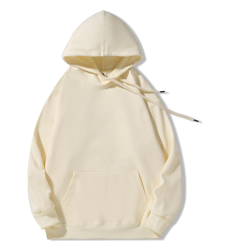 Hoodie; 400g heavyweight micro drop shoulder silver fox fleece men's autumn and winter long sleeve American loose sweatshirt
