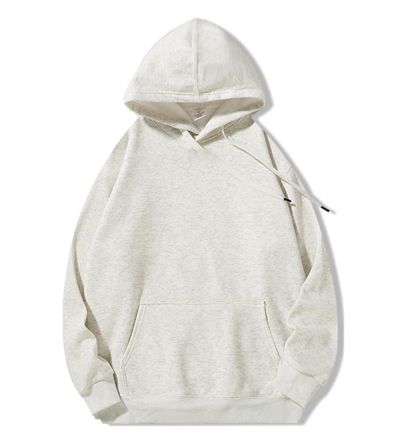 Hoodie; 400g heavyweight micro drop shoulder silver fox fleece men's autumn and winter long sleeve American loose sweatshirt