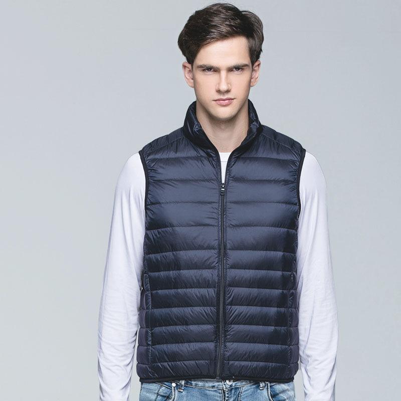 Hit productStand-up collar down vest men's 2025 autumn and winter new fashion short vest with temperament