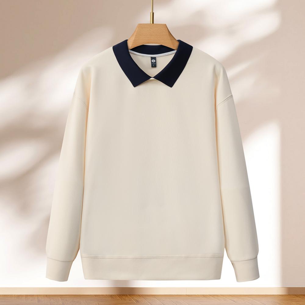 Crew Neck Sweatshirt 350g Heavyweight Korean Cotton Thin Striped Colorblock 2025 Men's and's Fashion Trend