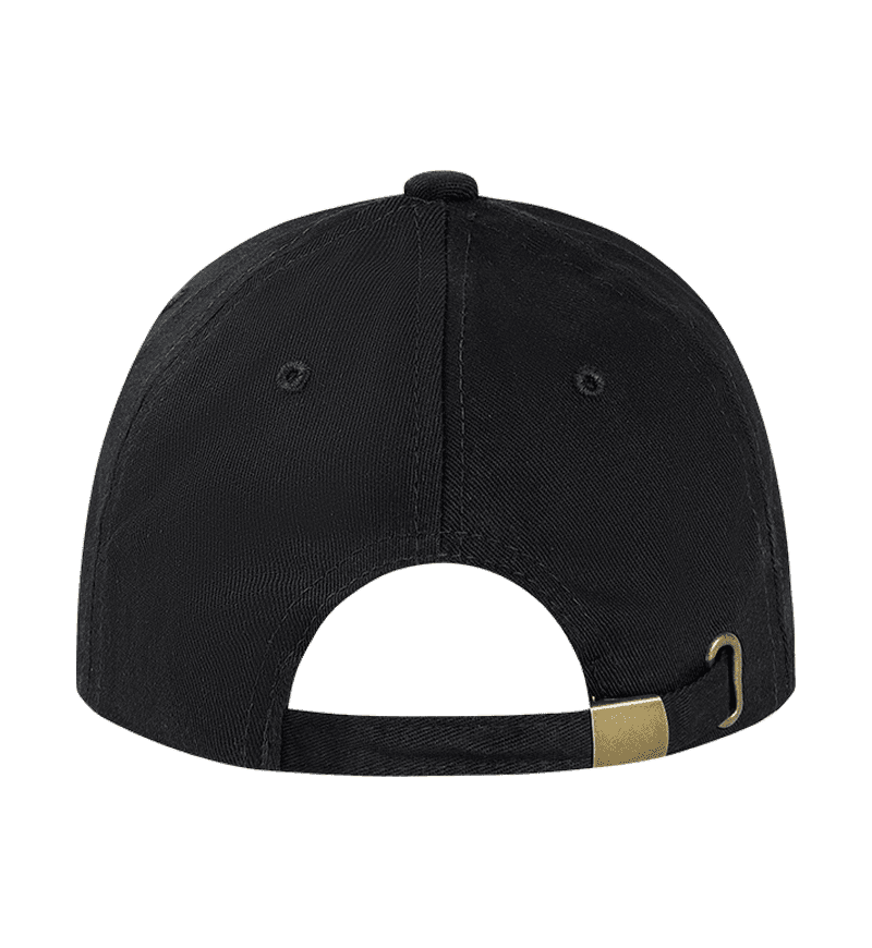 Solid Color Pure Cotton Thick Yarn Cap for Men and Women, Universal Metal Adjustment Buckle Six-Piece Baseball Cap
