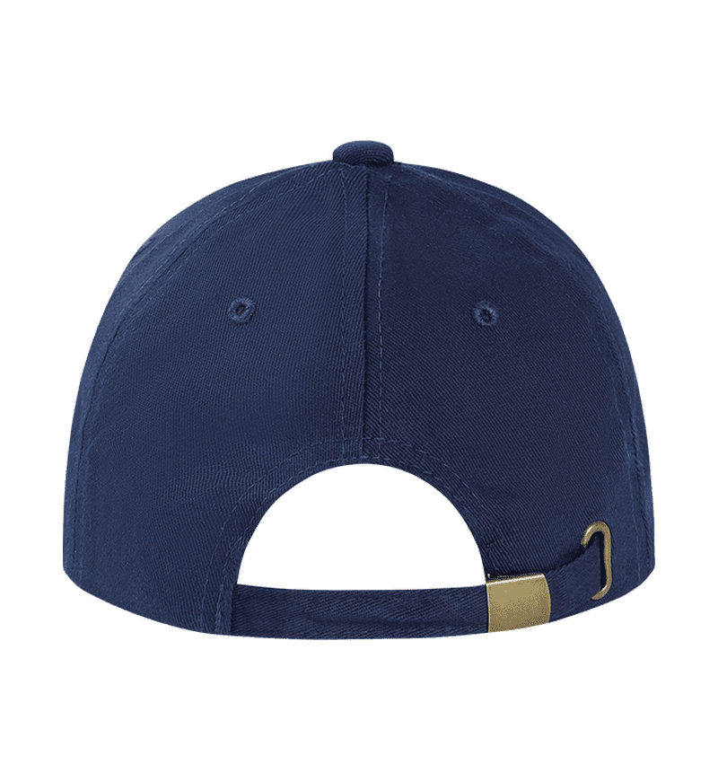 Solid Color Pure Cotton Thick Yarn Cap for Men and Women, Universal Metal Adjustment Buckle Six-Piece Baseball Cap