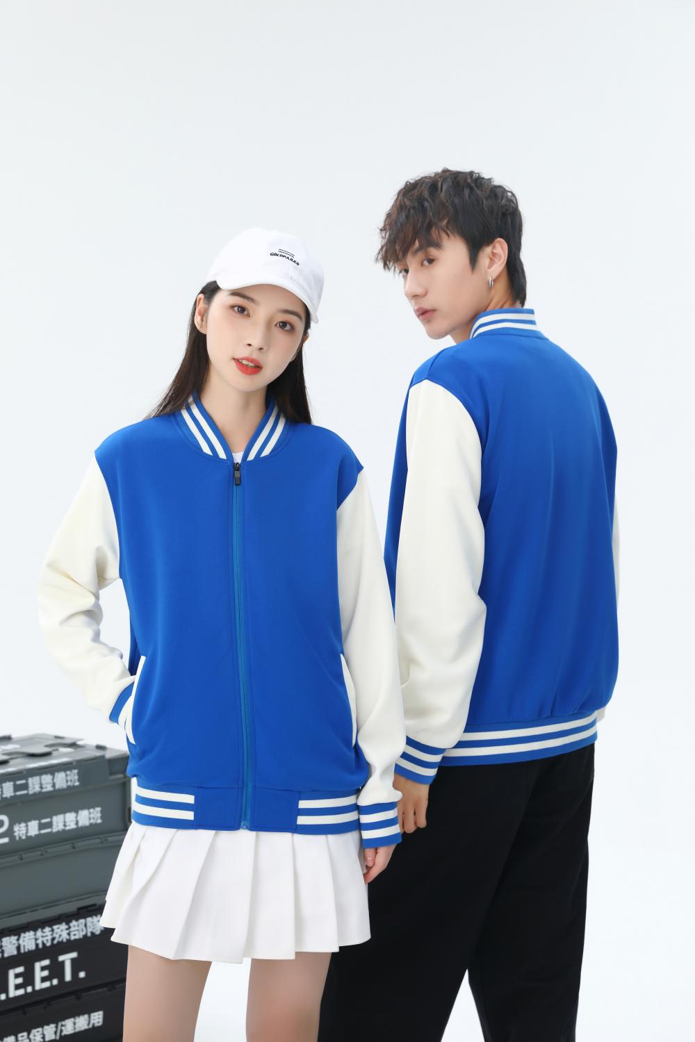 Spring Autumn Plus Size Zipper Baseball Jacket 310g Street Fashion Casual Health Fabric (Thin Style) Hot Baseball Jacket