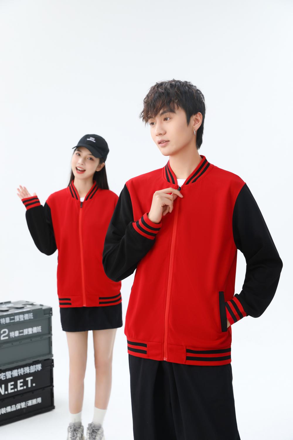 Spring Autumn Plus Size Zipper Baseball Jacket 310g Street Fashion Casual Health Fabric (Thin Style) Hot Baseball Jacket