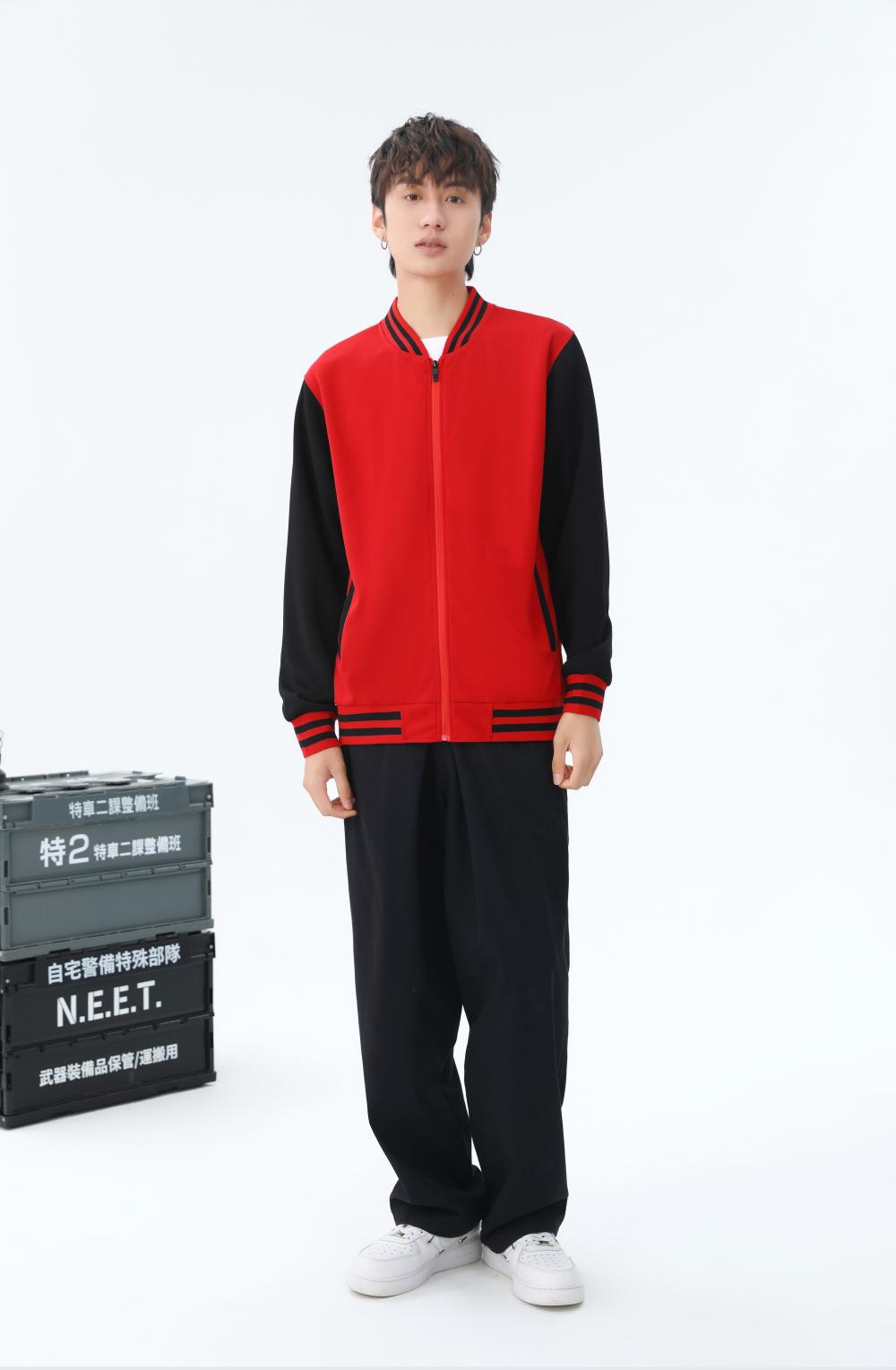 Spring Autumn Plus Size Zipper Baseball Jacket 310g Street Fashion Casual Health Fabric (Thin Style) Hot Baseball Jacket