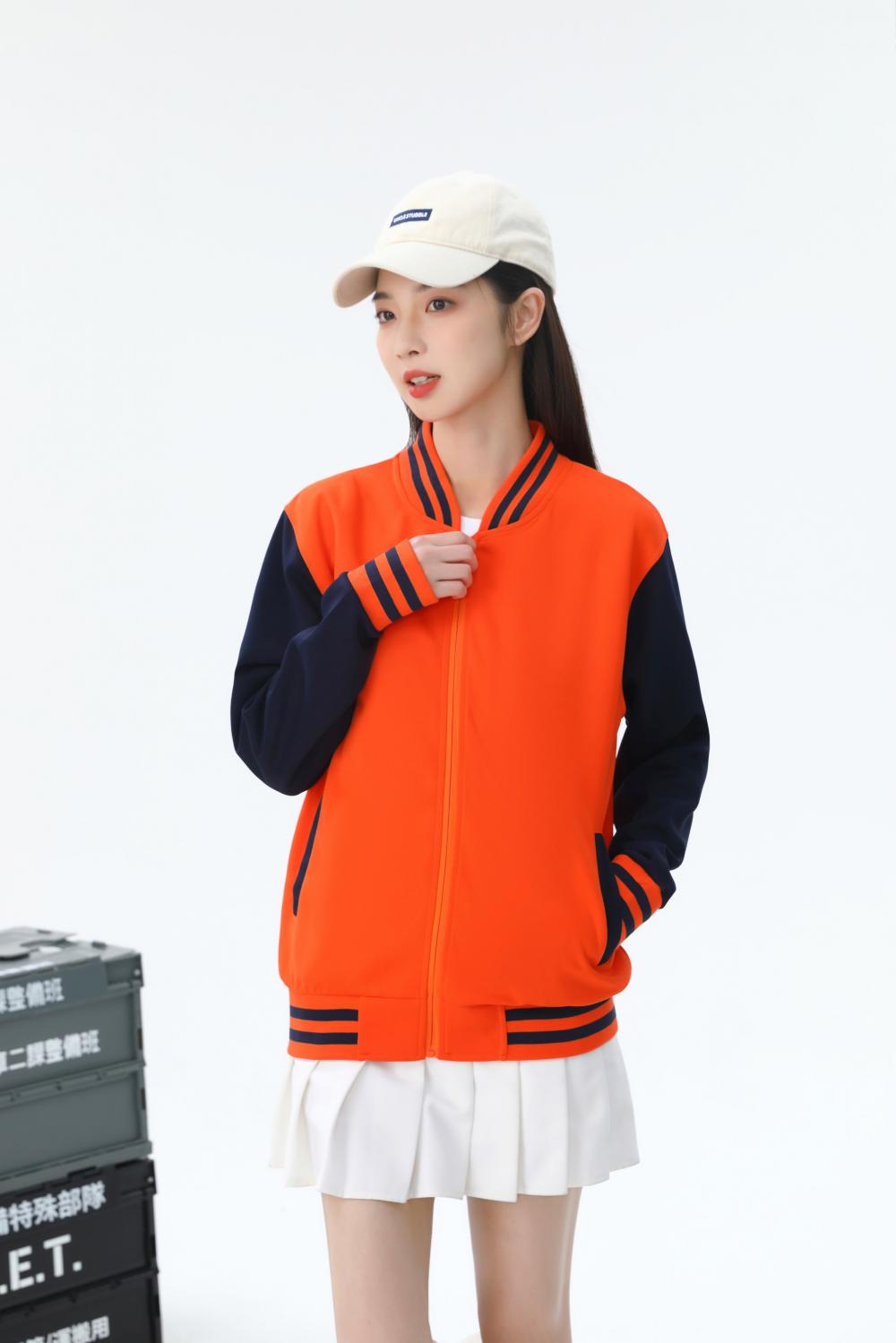 Spring Autumn Plus Size Zipper Baseball Jacket 310g Street Fashion Casual Health Fabric (Thin Style) Hot Baseball Jacket