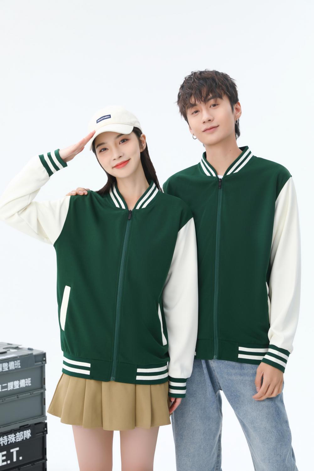 Spring Autumn Plus Size Zipper Baseball Jacket 310g Street Fashion Casual Health Fabric (Thin Style) Hot Baseball Jacket