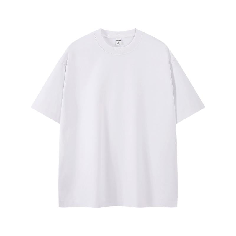 Men's Short Sleeve Crew Neck T-Shirt 300g Sorona Heavyweight 32s Double Jersey XL7A Antibacterial Loose