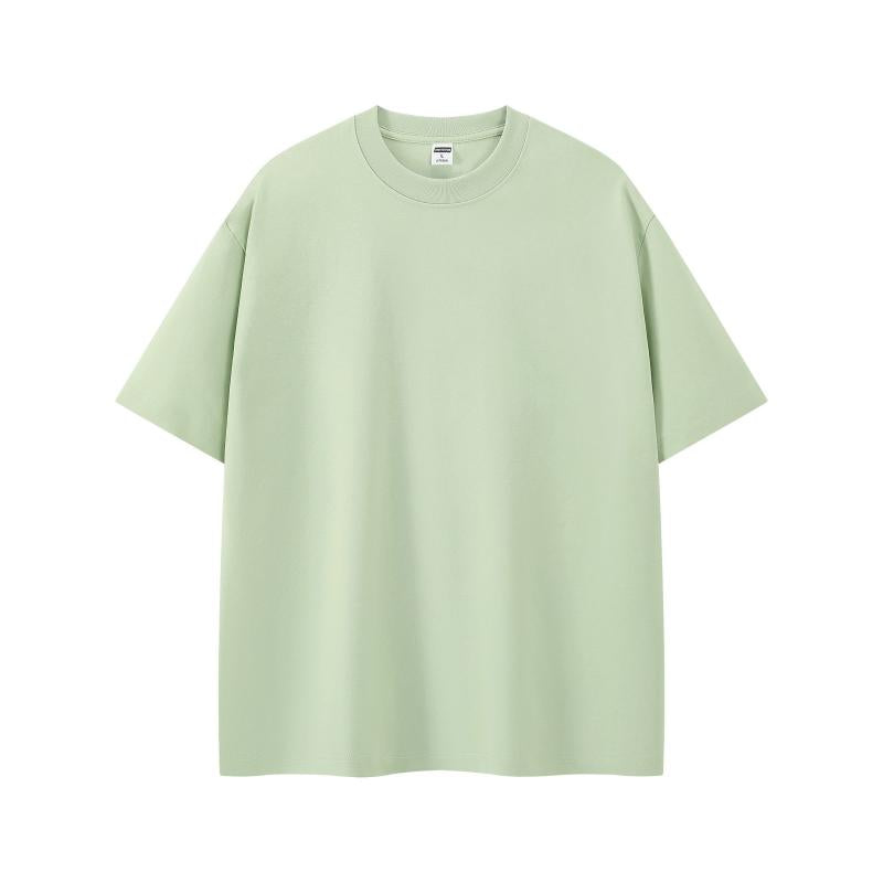 Men's Short Sleeve Crew Neck T-Shirt 300g Sorona Heavyweight 32s Double Jersey XL7A Antibacterial Loose