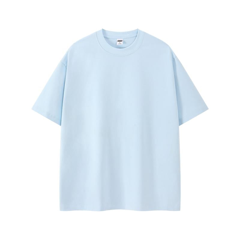 Men's Short Sleeve Crew Neck T-Shirt 300g Sorona Heavyweight 32s Double Jersey XL7A Antibacterial Loose