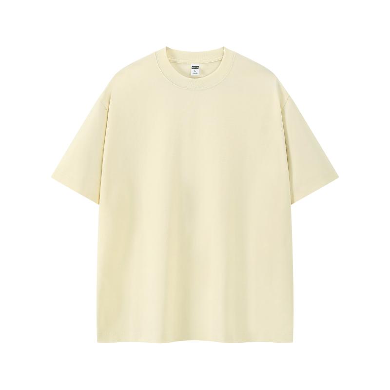 Men's Short Sleeve Crew Neck T-Shirt 300g Sorona Heavyweight 32s Double Jersey XL7A Antibacterial Loose