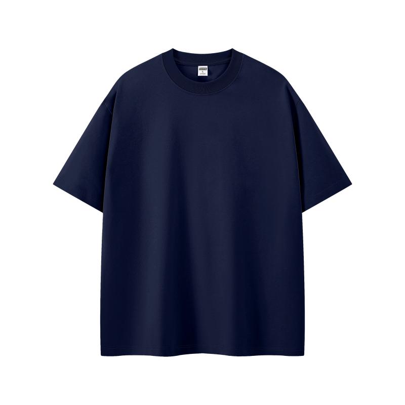 Men's Short Sleeve Crew Neck T-Shirt 300g Sorona Heavyweight 32s Double Jersey XL7A Antibacterial Loose