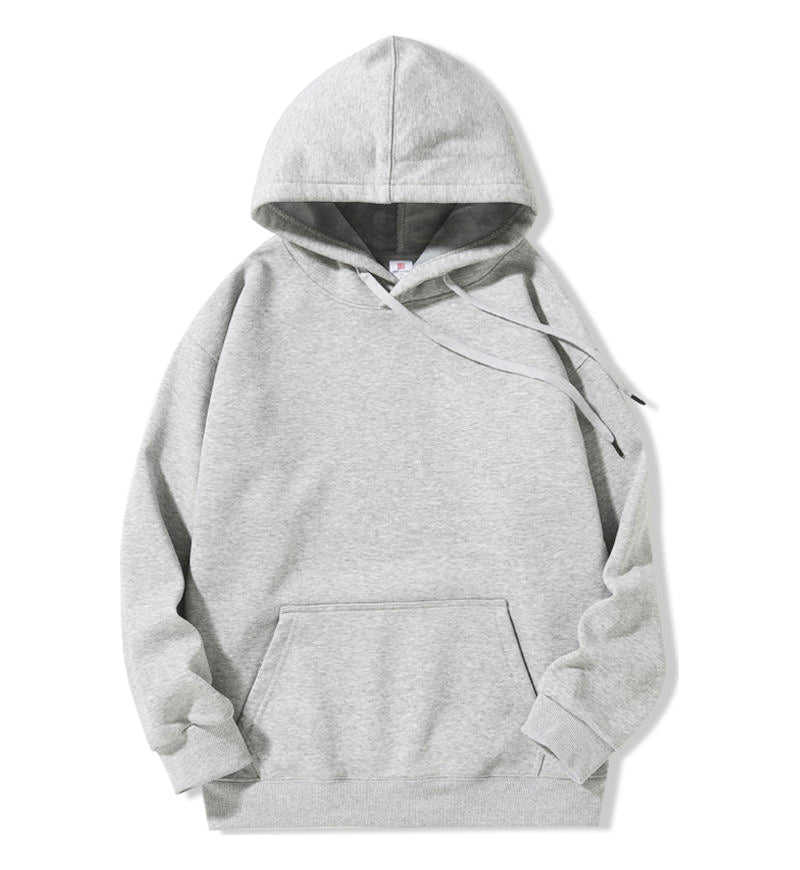 Hoodie; 400g heavyweight micro drop shoulder silver fox fleece men's autumn and winter long sleeve American loose sweatshirt