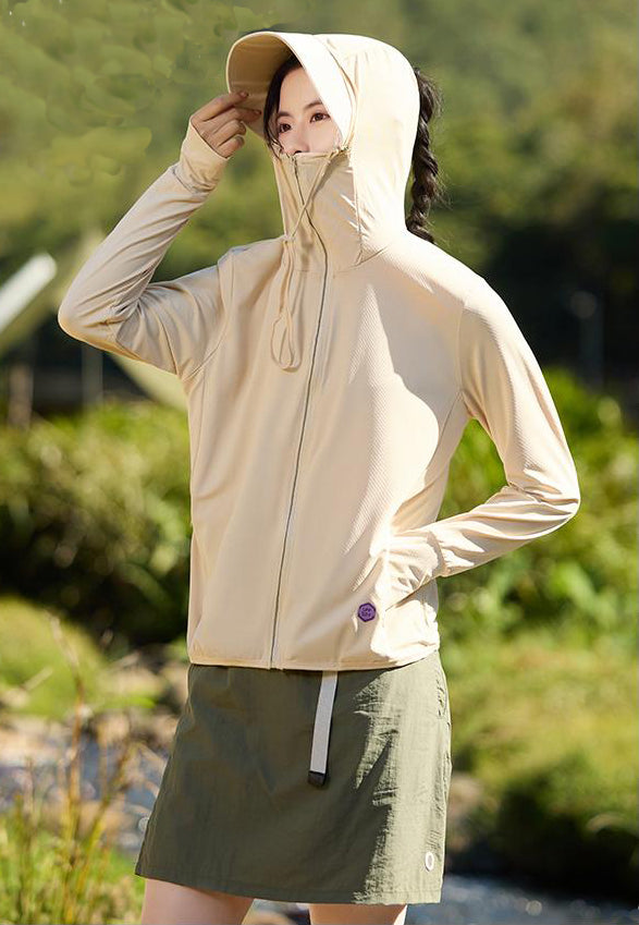All-round One-piece Sun Protection and UV Protection Clothing for Summer 2025, Plus Size Cou's Sun Protection Clothing, New Model with Great Wall Pattern Fabric