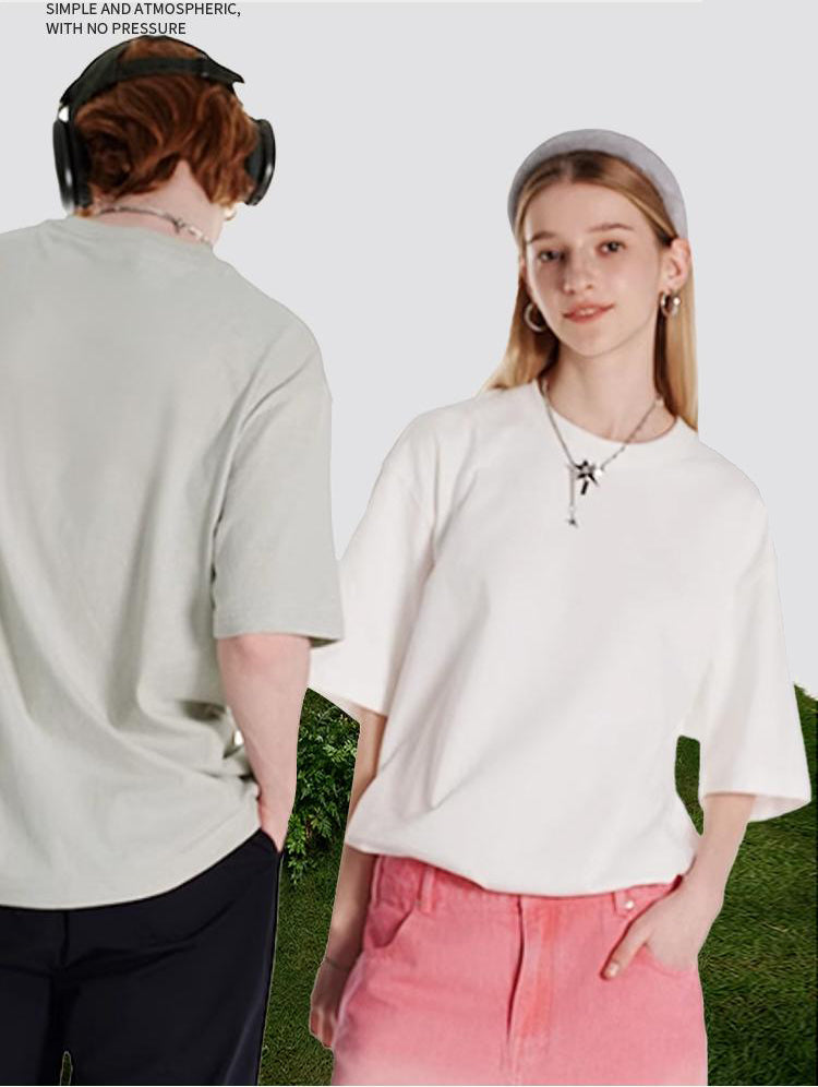 235g 32-piece crew neck short sleeve; Ice silk stretch T-shirt white short sleeve men's summer 2025 fashion new American hot-selling top