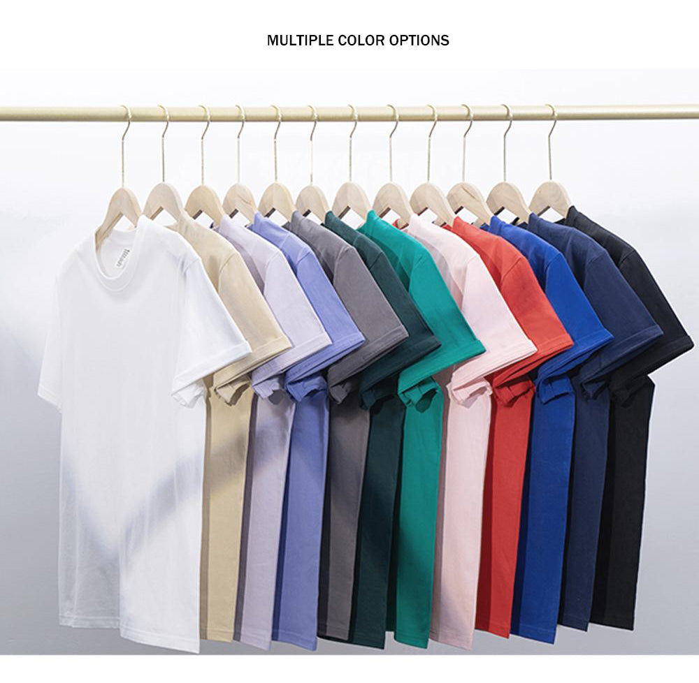 Crew Neck; 230g Heavyweight T-Shirt American XL 100% Pure Cotton Studentple Style White Short Sleeve