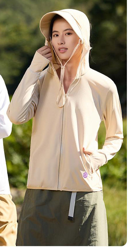 All-round One-piece Sun Protection and UV Protection Clothing for Summer 2025, Plus Size Cou's Sun Protection Clothing, New Model with Great Wall Pattern Fabric