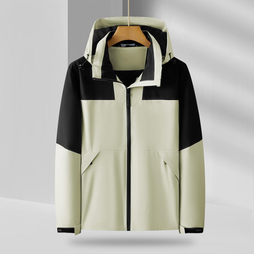 280gFashionable outdoor leisure hooded color-blocked single-layer plus-size down jacket (thin)able hat 2025 fashion trend new style