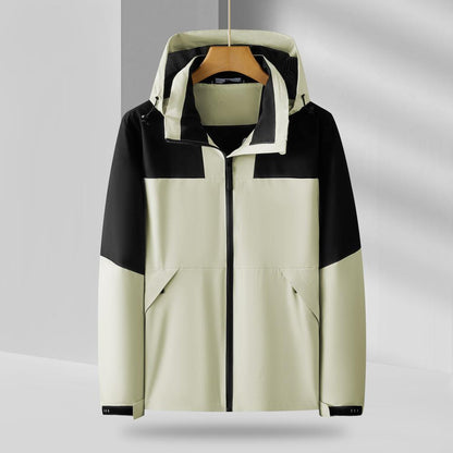 280gFashionable outdoor leisure hooded color-blocked single-layer plus-size down jacket (thin)able hat 2025 fashion trend new style