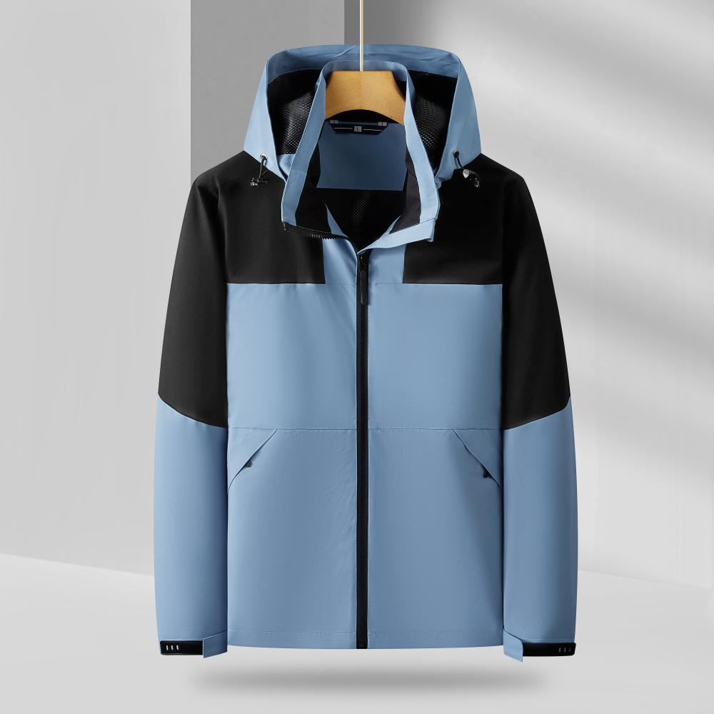 280gFashionable outdoor leisure hooded color-blocked single-layer plus-size down jacket (thin)able hat 2025 fashion trend new style