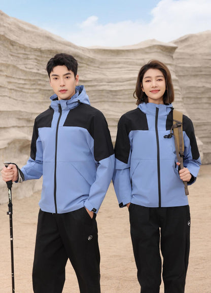 280gFashionable outdoor leisure hooded color-blocked single-layer plus-size down jacket (thin)able hat 2025 fashion trend new style