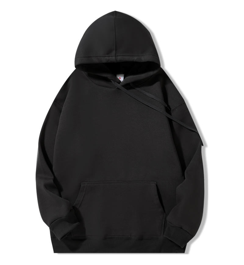 Hoodie; 400g heavyweight micro drop shoulder silver fox fleece men's autumn and winter long sleeve American loose sweatshirt