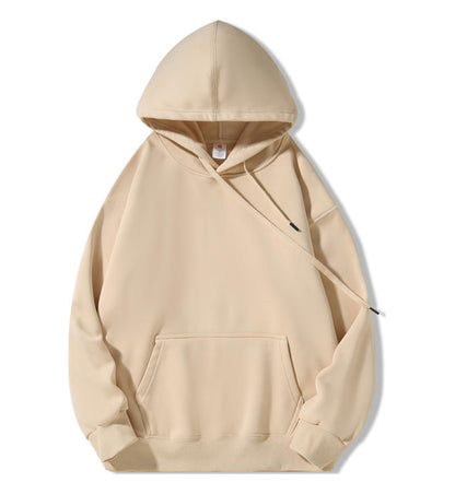 Hoodie; 400g heavyweight micro drop shoulder silver fox fleece men's autumn and winter long sleeve American loose sweatshirt