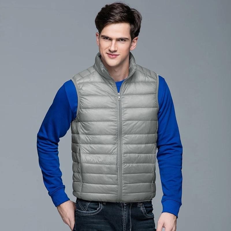 Hit productStand-up collar down vest men's 2025 autumn and winter new fashion short vest with temperament
