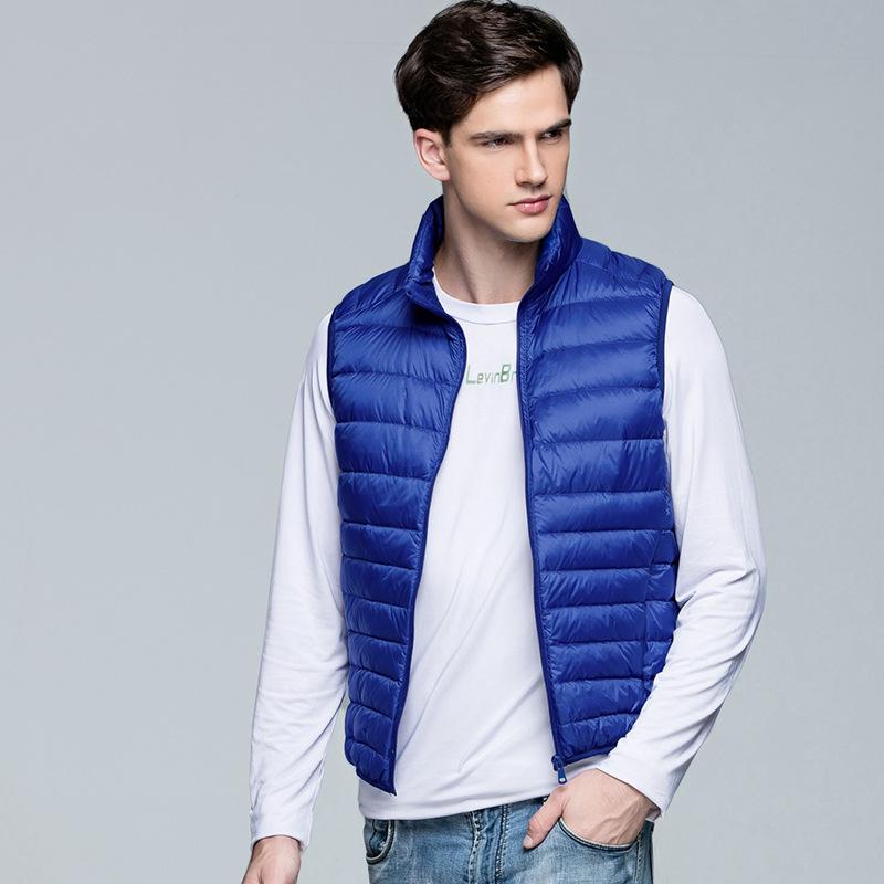 Hit productStand-up collar down vest men's 2025 autumn and winter new fashion short vest with temperament