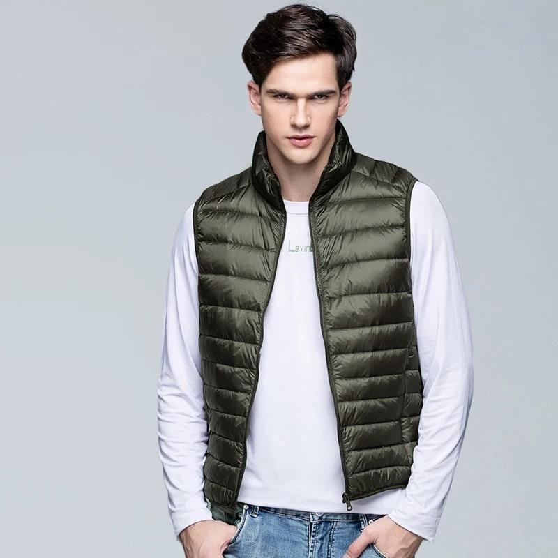 Hit productStand-up collar down vest men's 2025 autumn and winter new fashion short vest with temperament
