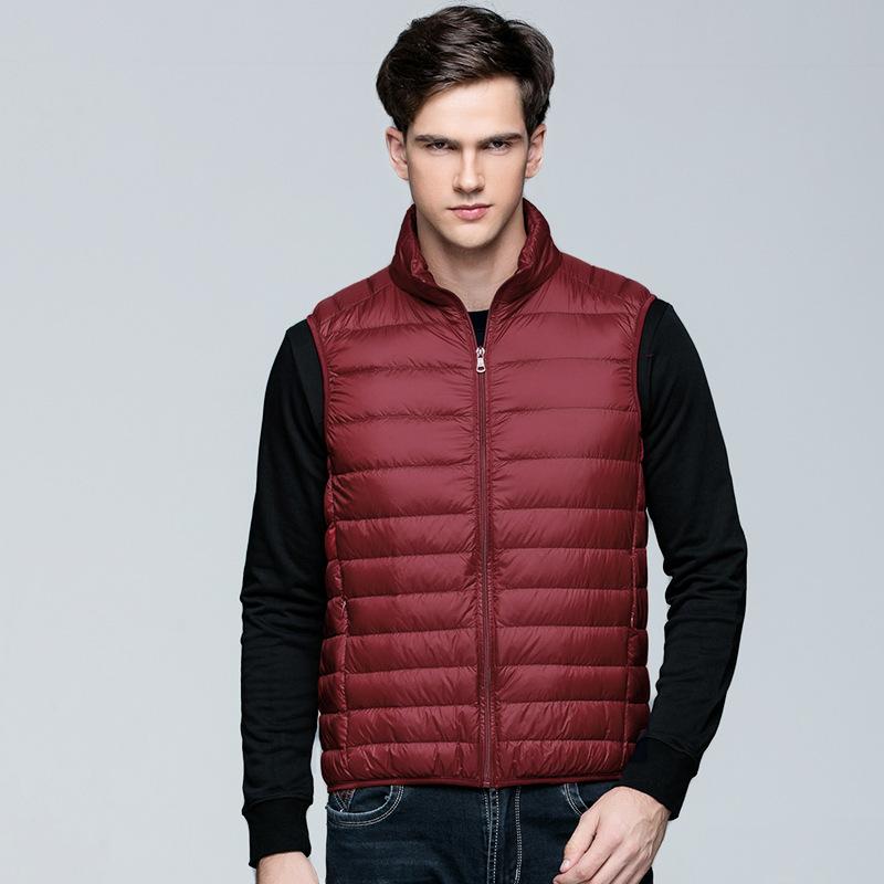 Hit productStand-up collar down vest men's 2025 autumn and winter new fashion short vest with temperament